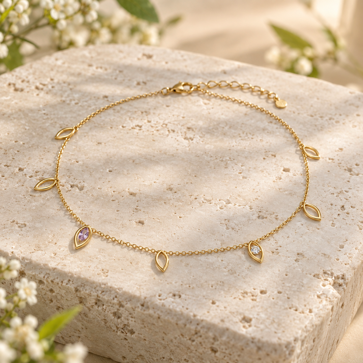 VARUNIQOK® Elaris Dawnpetal Anklet