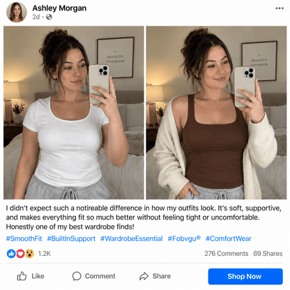 Fobvgu® Built-In Bra Comfort Shaping Tank Top