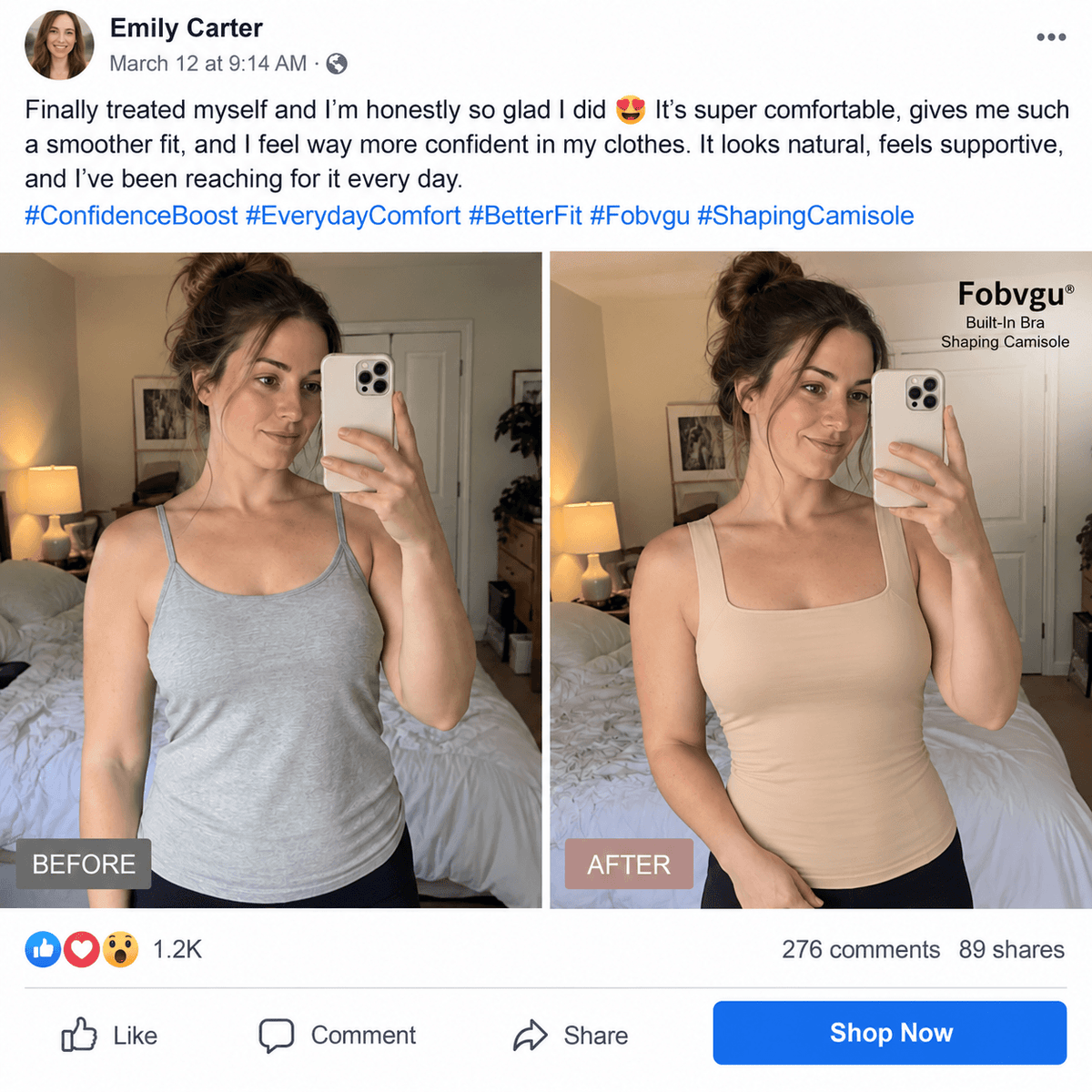 Fobvgu® Built-In Bra Comfort Shaping Tank Top
