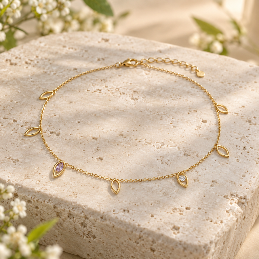 VARUNIQOK® Elaris Dawnpetal Anklet