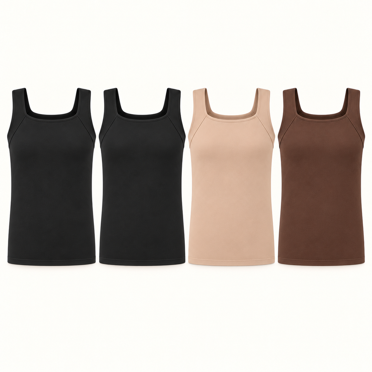Mix — 2 Black + Nude + Brown
