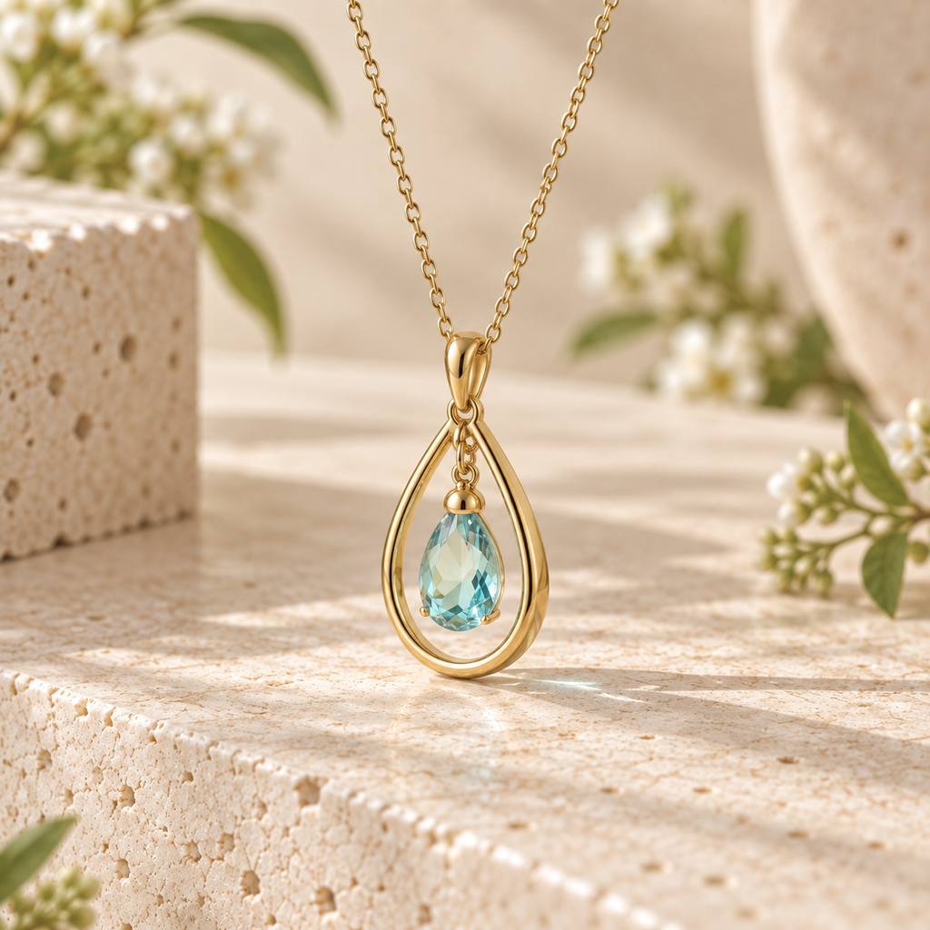 VARUNIQOK® Mirelle Rainbud Necklace second angle view