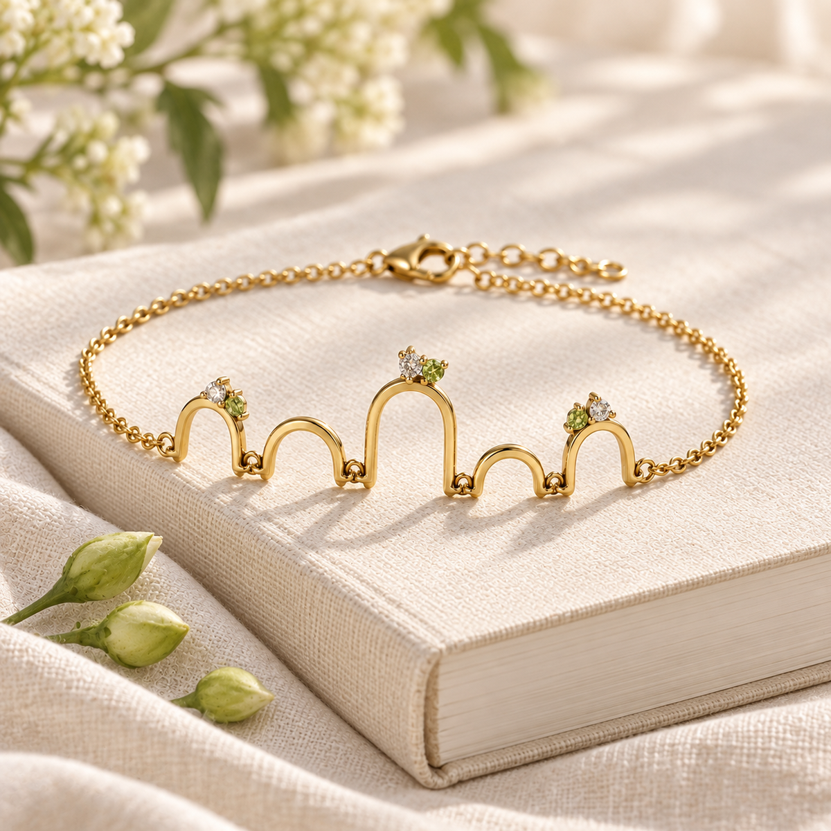 Mirelle Rainbud Necklace lifestyle and gifting scene
