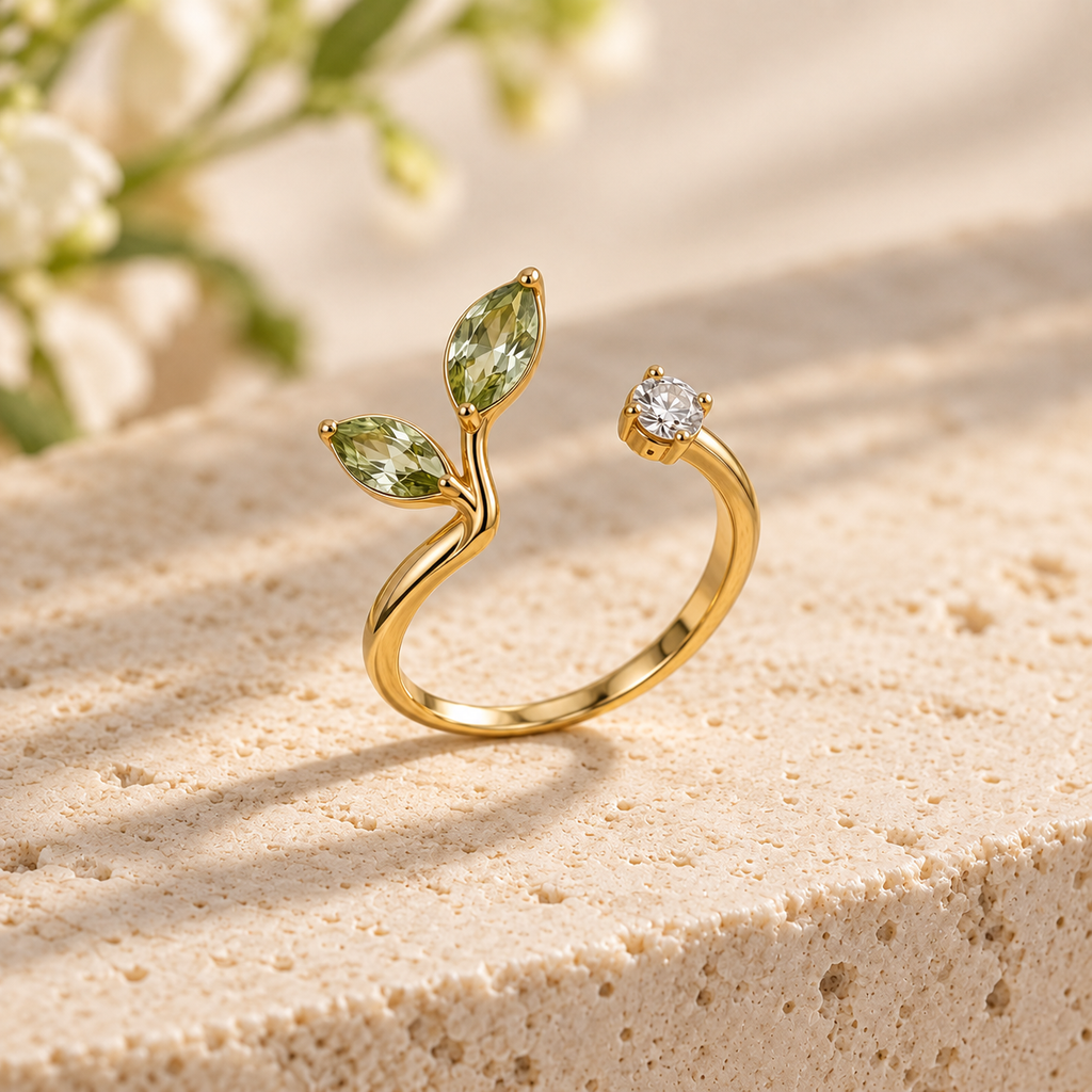 VARUNIQOK® Verdelle Seedlight Ring second angle view